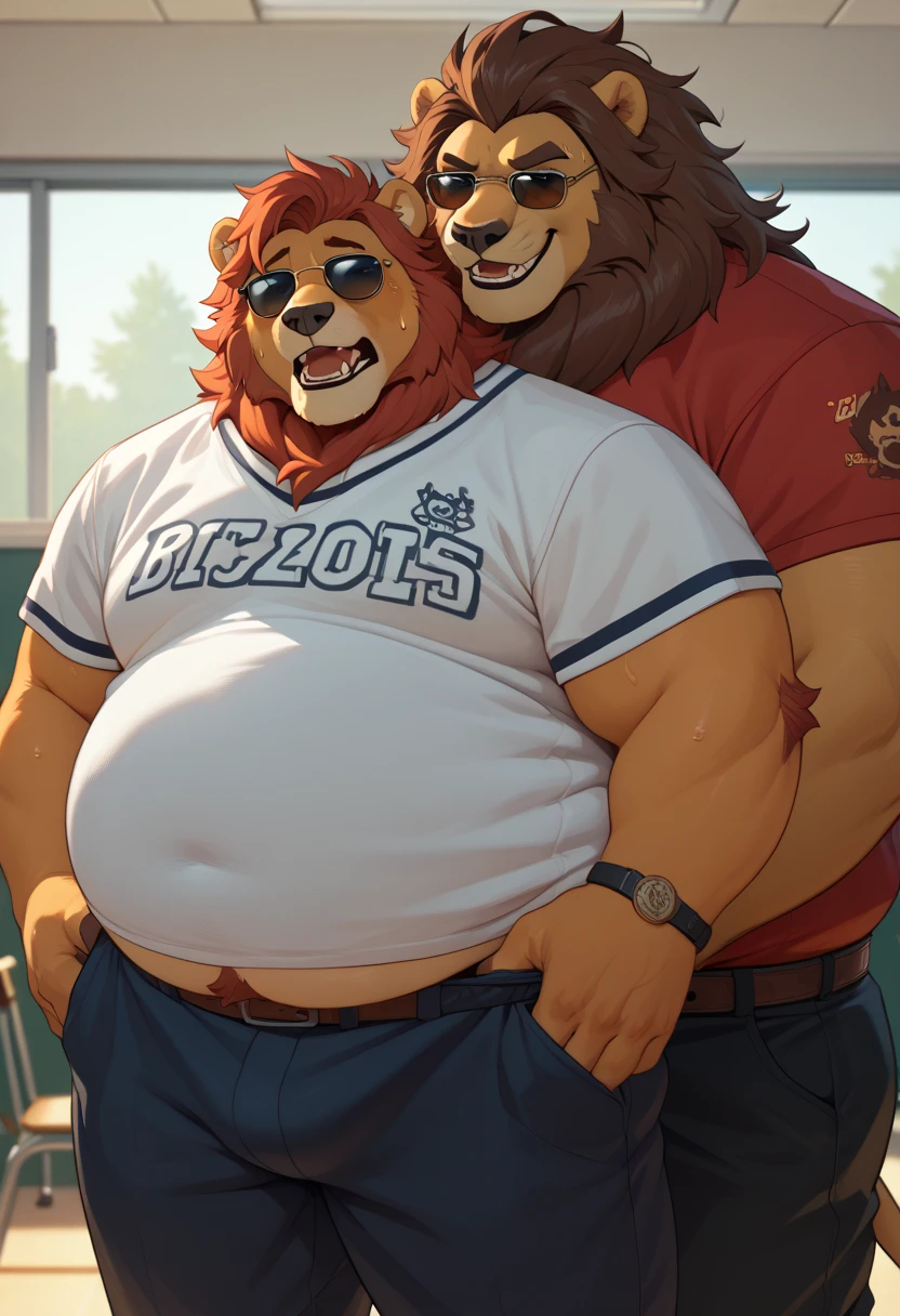 baby face, Musclegut, big chest, cute bear boy, brown fur, Make eye contact, blush, embarrassing, sweating, erection, handjob, Glans, Facial expressions at the moment of , trunks, Student dormitory, night