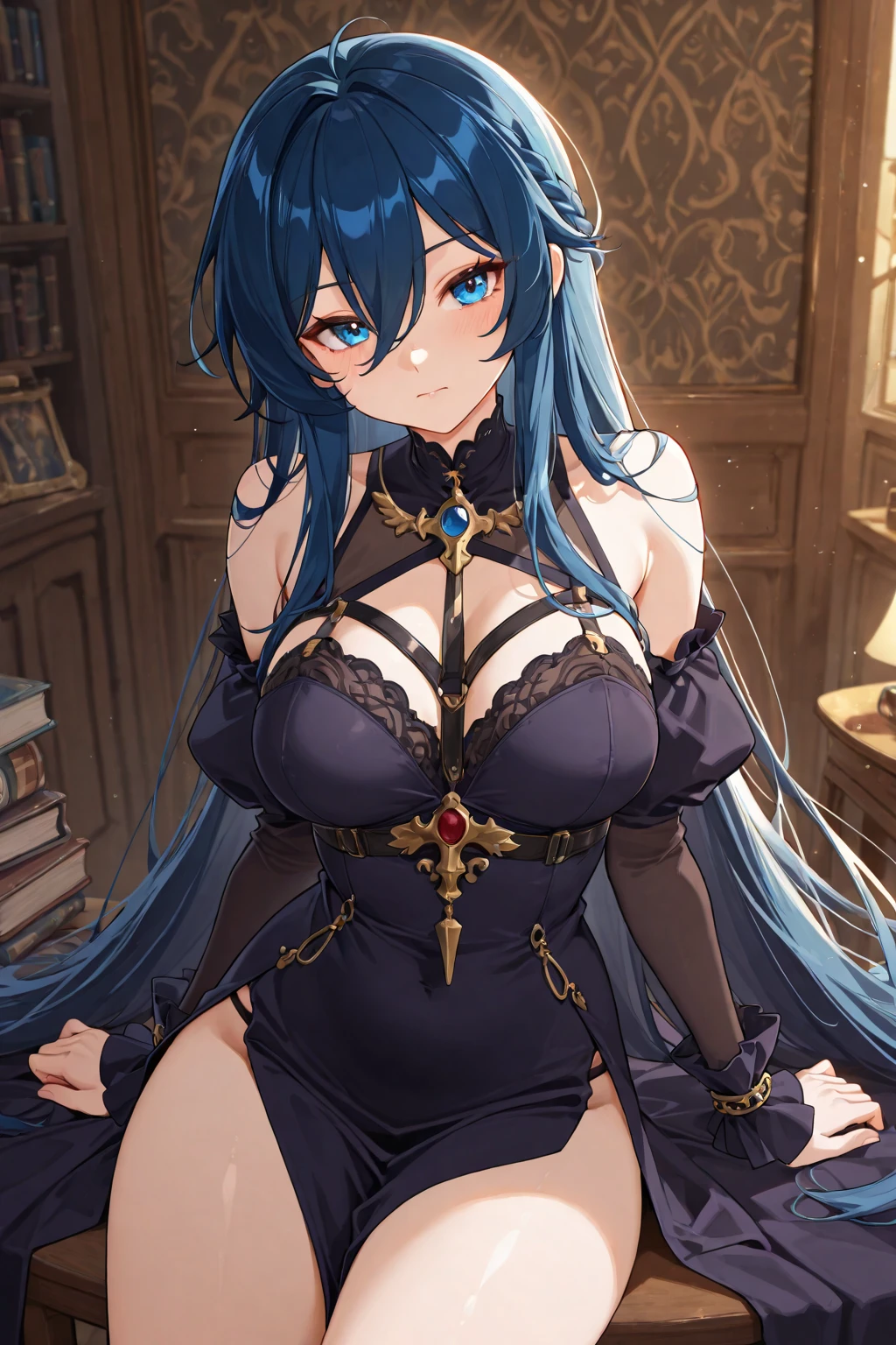 layla,blue hair,Genshin Impact,almost naked bisexual hints,tmasterpiece,The kinky is exposed ,(Surreal breasttremely full breasts)),((Super large)),Big breasts Thin waist,(((Extremely large breasts))),seductiv,High detail,hyper qualit,high resolution,8K,8k smooth,(reality: 1.2),(Highly realistic, Ultra-realistic, photograph realistic),(Realism: 1.2),Solo,(Perfect feminine curveig breasts:2),(Huge breasts:2),(gigantic cleavage breasts:2),(Large breasts:2),(Bare tits:1.4),(chiseled abs : 1.1),Nice strong legs,(Curvy:1.1),Narrow waist,(gigantic hip:1),(Thick thighs:1),(Thick legs:1)