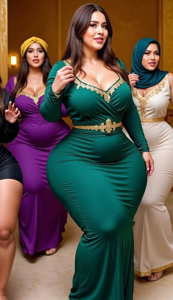 Busty thicc Egyptian mom in store. Sexy outfit. Abaya. Optimistic