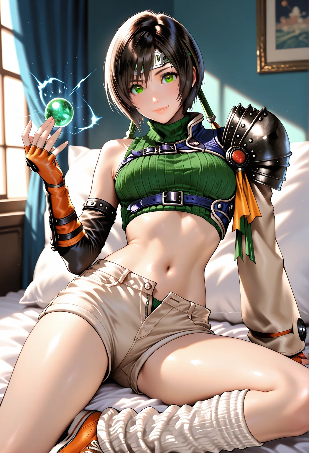 drawing of a woman in a jumpsuit sitting on a chair, inspired by Boku no Hero Academia, female protagonist, cel - shaded art style, cute girl, high quality fanart, video game fanart, fubuki, digitally colored, nswf version, art 80s, 80s fantasy art, 80s anime art style, apple, erotic art, robot in the background, short hair, brown hair
