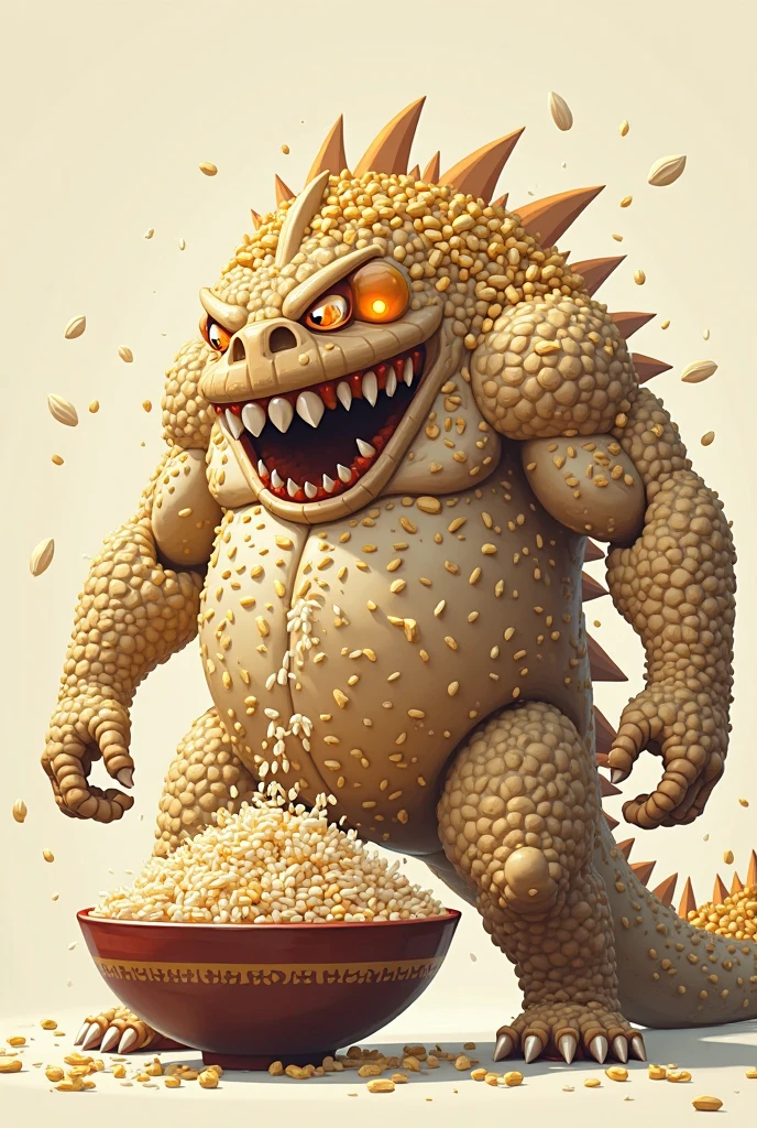 Chonk holding (a 40kchainsword) in his hand inside the refrigerator, brocolli, health foods, oat milk