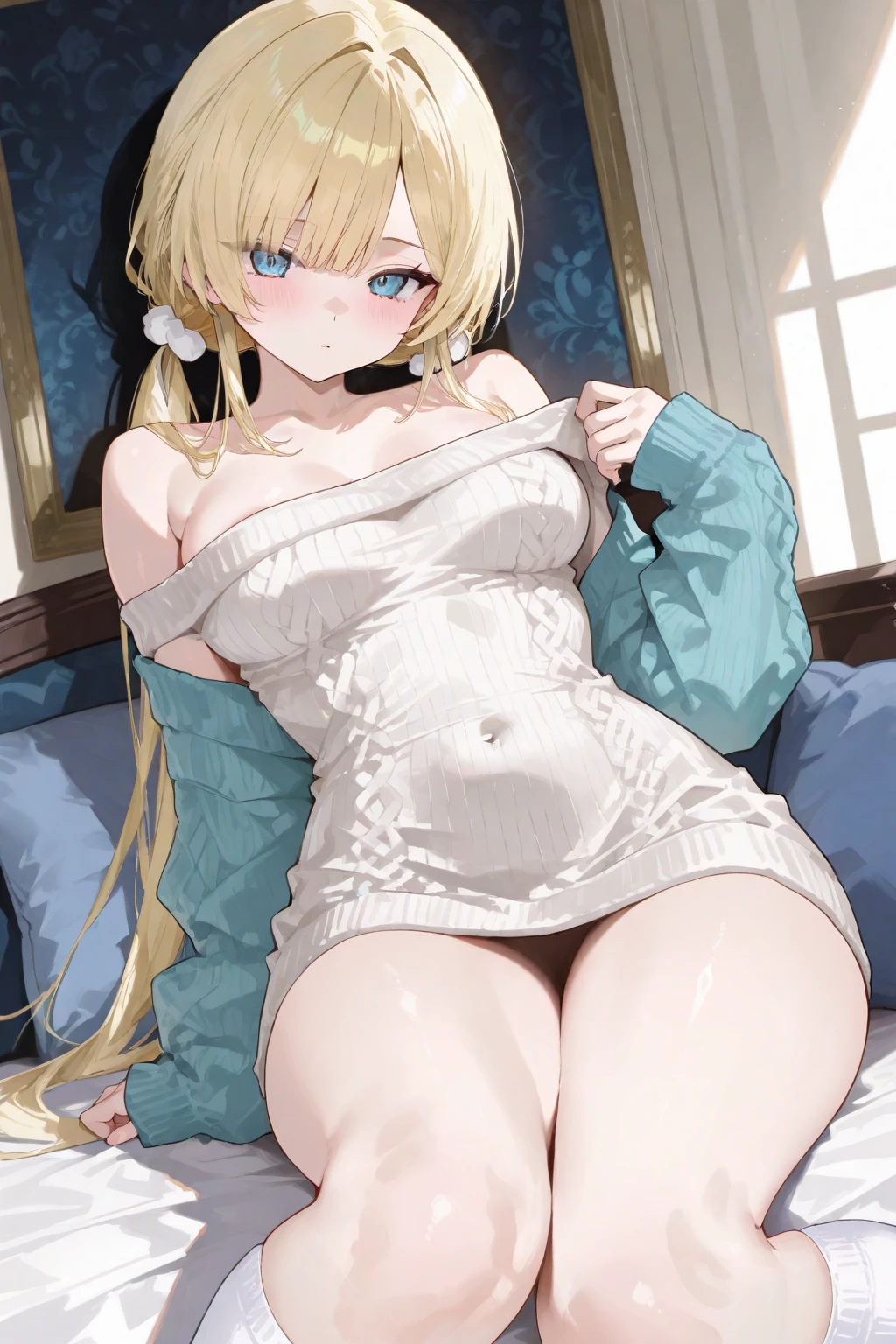 photo realistic, (masterpiece,best quality:1.4),(8k,raw photo,photo realistic:1.2),Not Safe for Work, detailed skin,detailed face,1girl,Japanese princess, cute face, super resolution,retro realistic details Illustration,,{{{elaborate, intricately,fantastic,delicately,tremendous,meticulous,minute,incredibly,obsessed,artisan's,subtle,virtuoso,skillful,vibrant, vivid, complex}}}, clearly focus edge, fresh natural gradation, best quality, amazing quality, very aesthetic, absurdres, (((full body))), (((head rest))), ((1girl, sitting,by the window, in the room, gaze out, the window on, snow day)), ((through the window:1.2)),nostalgic, Not safe for work,
BREAK
ALL Nudi-ty, nudi,bareness, (((No Panties))), (((twat))),(((top-less, small breasts, nipp))), (a teenage girl:1.3),14-yo, (((sitting on the floor grasping one's knees,spread legs))),(((cunnus))),(((hair of pubis, Not safe for work))),(((spread puss-y))),(((1girl fingering twat,Not safe for work))),anus, OPEN Twat,spread puss-y, (small breasts:1.25),light smile,(tilted head:2.0),(both elbows on the bay window:1.6),(put chin, on own, both hands:1.6),(wearing, Winter Japanese clothes:1.1),(looking at viewer:1.5),(closeup to viewer:1.5), medium bob, (blonde hair), ((wavy hair)), shimmering eyes, Blue eyes, long hair, , beautiful hands, neck ribbon, baby face, twinkle in the eye, braided bangs, ((pastelcolour)),
BREAK
((exterior shot:1.4)), (((snow day))),