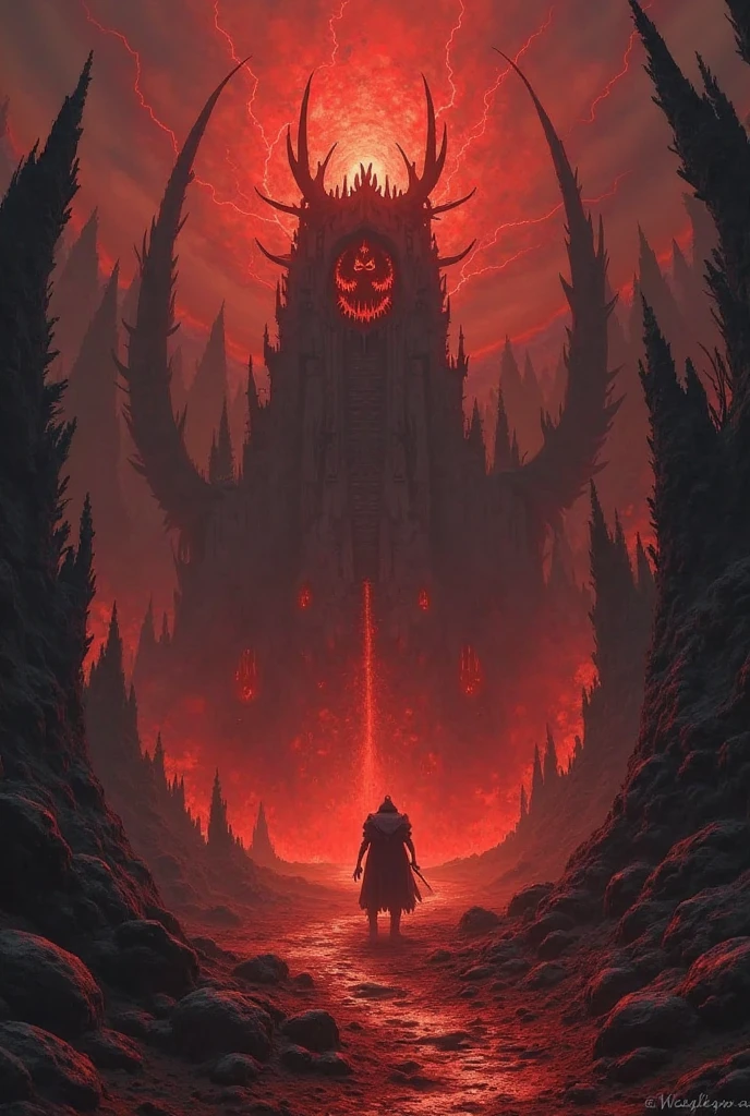 Create an image of a hospital patient in the underworld, inspired by the depictions of Hell in Dante's Inferno from The Divine Comedy. The patient is dressed in tattered hospital attire, looking lost and tormented. Surrounding him are dark, twisted landscapes filled with flames, grotesque creatures, and eerie shadows. The background features rocky, desolate terrain, with rivers of fire and towering cliffs. The overall atmosphere is chaotic and nightmarish, capturing the essence of eternal suffering and despair