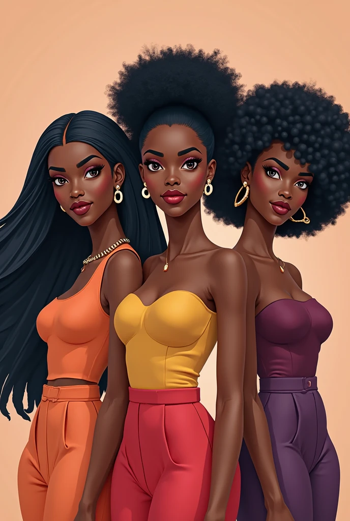 Face and torso of beautiful and stylish women, well dressed,from different ethnicities. Women united and friends