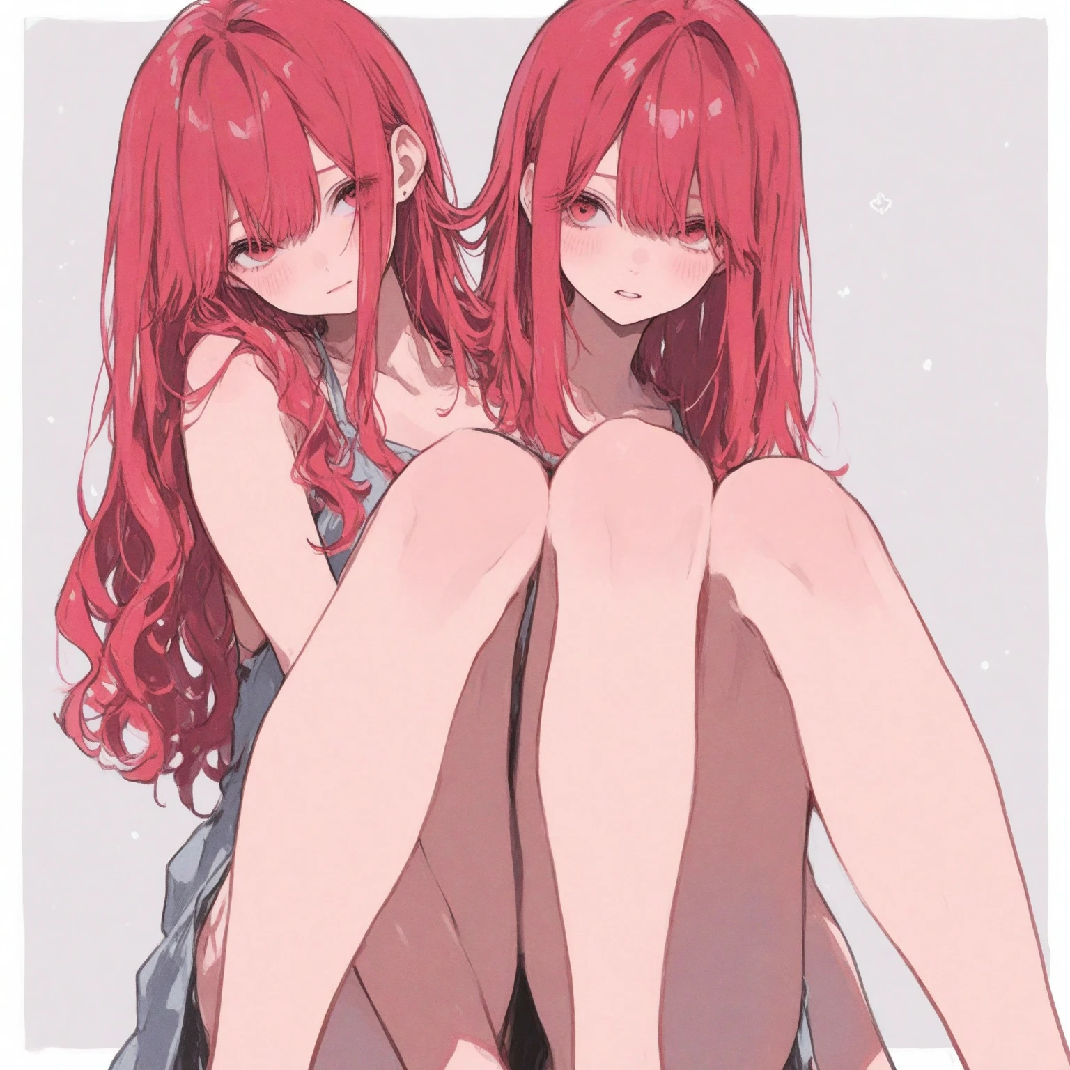 Character: sexy Kushina Uzumaki from the Naruto series. She has long red hair that falls down her back. Clothing: She is wearing a transparent, wet yoga panties and without top. Her medium sized breasts are very nice. The sweat shows on her virgin pussy. Yoga Pose: Two possible yoga poses: Pigeon Pose: Kushina has one leg extended forward, the other stretched out behind her, with her upper body raised. One arm is behind her back, while the other holds her extended forward leg. Modified Bridge Pose: Kushina is lying on her back with her knees bent and feet on the ground. She lifts her hips and upper body, supporting her lower back with her hands. Setting: On an auction stage. The stage background is elegant, with drapes and lights focused on her as if it were an important presentation. The audience details are blurred so that Kushina remains the focus. Environment: There could be a few auction items in the background on the stage to make the setting clear. The lighting and shadows are dramatic to highlight Kushina's form and the yoga pose.