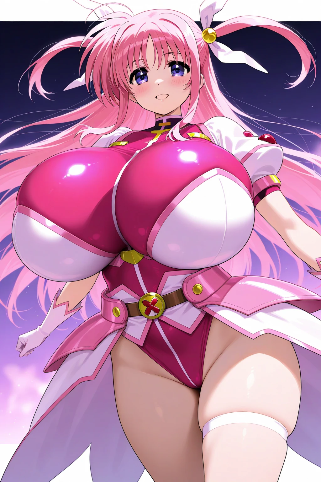 Hentai、High resolution、smile、Pretty Cure、Bradamante、Voluptuous big-breasted magical girl spreads her legs in a luxurious bathroom、A lewd dress for a magical girl with frills、Perfect proportions、Cowboy Shot、Fatty thick legs、Sweaty、Clear eyes