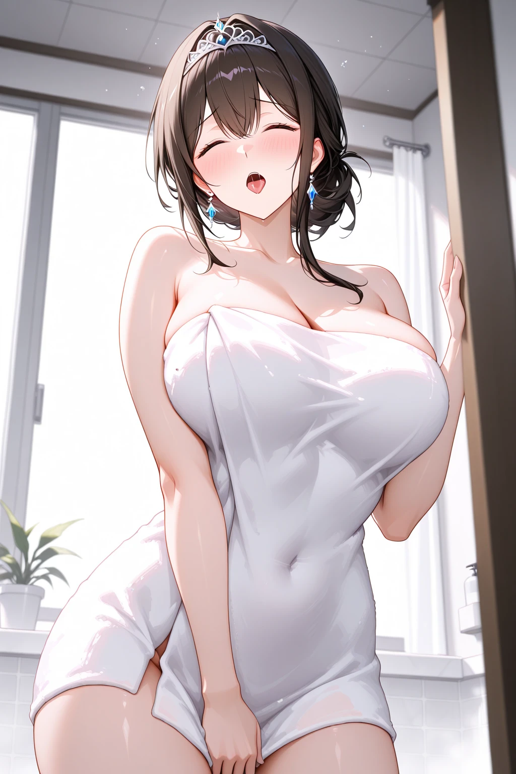 50 year old mature woman, Dorsal position, Looking Back, Looking at the audience, attractive, Huge breastsの女性、Huge breasts,Sensual curves、bubble、お尻のmasterpiece, Full Body Shot,Nightgowns and underwear, attractive笑顔, Thick lips, plump唇, blush, Looking at the audience, Provocative expression, Beautiful Hairstyles, Cleavage, plump、Curvy Hips、attractive顔、Mischievous face、Sexy Lingerie、An inviting gaze、Expressing emotions、Obscene underwear、Busty women, Exposing shoulders, Moneyen hair, colored feather, Money属装飾品, colored Flowers, particle, Light, (masterpiece, highest quality, highest quality, Official Art, beautifully、aesthetic:1.2), (1 girl:1.3), Very detailed,(Fractal Art:1.1),(colorful:1.1)(Flowers:1.3),Most detailed, (Dynamic pose), (Shiny skin), (Many colors :1.4), ,(Earrings:1.4), (feather:1.4),masterpiece, 30~40 years, Mr.々Hair style,Moneyのヘッドバンド,Ample breasts,Uneven buttocks,Greek clothing,Tulle covers the chest,Perfect balance, Detailed details of the garment,marble,cinematicLighting, Film Grain, contrast of Light and dark,High detail, (((Erotic see-through lingerie set)))、(((Gorgeous Accessories))))、Lift your butt, Angle from below, (((Browsing Caution:1.2)))、Openwork decoration,(((See-through dress)))、(((Anatomically correct body))) ,Exposed breasts、(((Breathless face)))、(((R-18)))、 Cowboy Shot, 1 girl, (High resolution), (8k), (Very detailed), Perfect Face, Beautiful eyes and face, (((highest quality))), (Very detailed), Detailed face and eyes, Beautiful Eyes,(((Sexy pose,Beautiful Eyes、Transparent double eyelids、(((Super gorgeous background)))、Bright Eyes,Money,diamond,gem,Body Chain,Luxury Accessories,beautifully、aesthetic,Flower Ecstasy、Taste of Japan、(((See-through underwear)))、(((Super gorgeous background)))、Bright Eyes