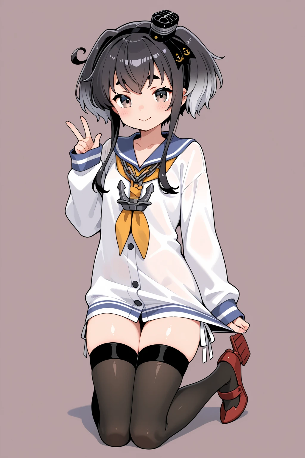 mononobe no futo, One Girl, Long sleeve, Sleeves edged with ribbon, Gray Hair, blue eyes, Proud face,
Underbust, Small breasts, Spread your legs,Butt,Thighs,Plump,milk,Underarm,Underbust,vapor,High Leg,Low Angle,No underwear,vagina,Female organ,semen