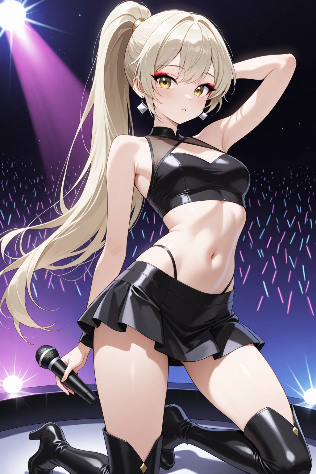 Joe Biden wearing a 2 piece bathing suit on stage