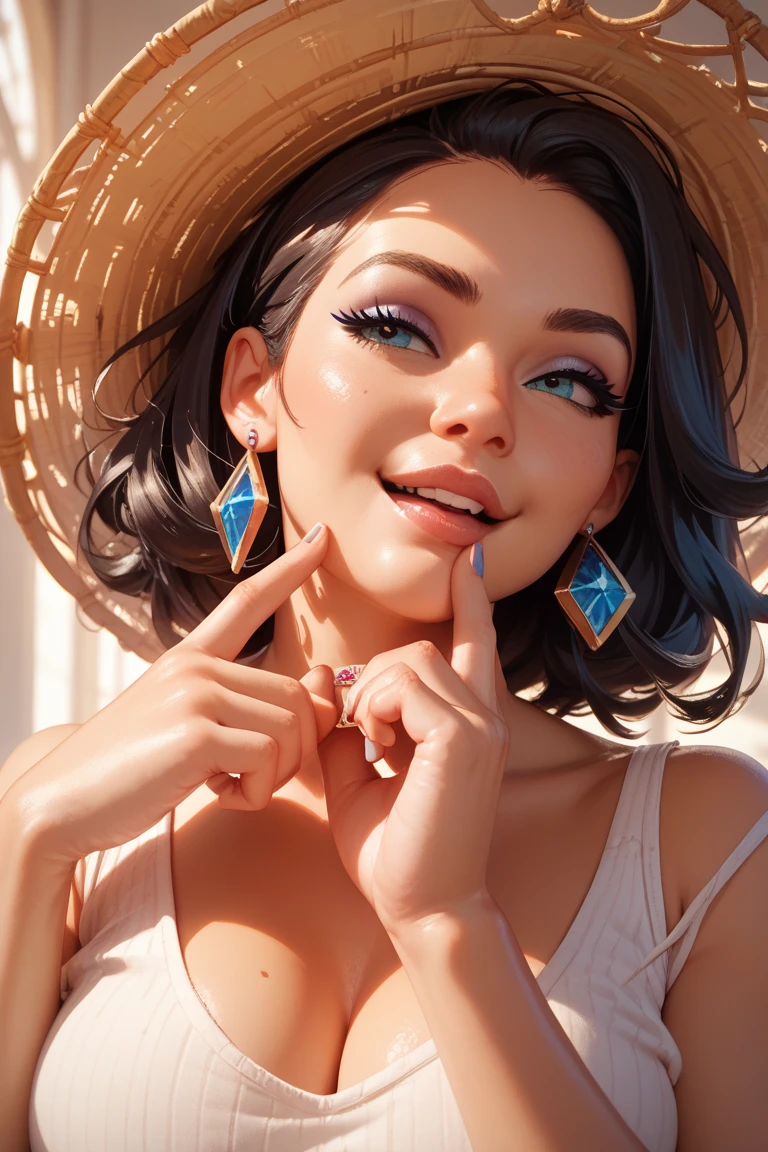 seduction beauty hooking fingers on sand