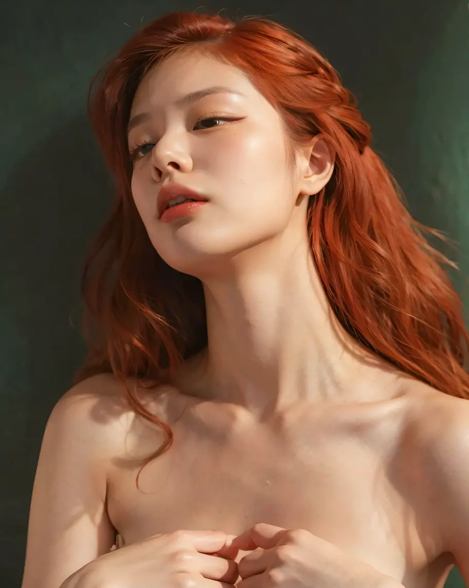 (Female, 22 years old), (Medium big breasts:1.3), old temple and jungle in the background、Step into the waterfall naked with your legs wide open、 (NSFW:1.2)、 (master piece: 1.3), (max resolution: 1.4), (UltraHD: 1.2), cinematric light, UltraHD, (Detailed eyes and skin), (detailed facial features), nffsw, 8K分辨率, Perfect Style, beautiful countenance、Highly detailed facial and skin texture、A detailed eye、二重まぶた、Glitter Eyeliner:1.2、(eyeshadows:1.3)、thin cheeks、(fair white skin:1.5)、shiny earrings,Red Rouge:1.2、shiny lip:1.2、((FULL BODYSHOT:1.2))、((From a very intimate distance:1.2))、(Layered Hair Style、Bright red hair)、medium-Long hair、(very relaxed look:1.2)