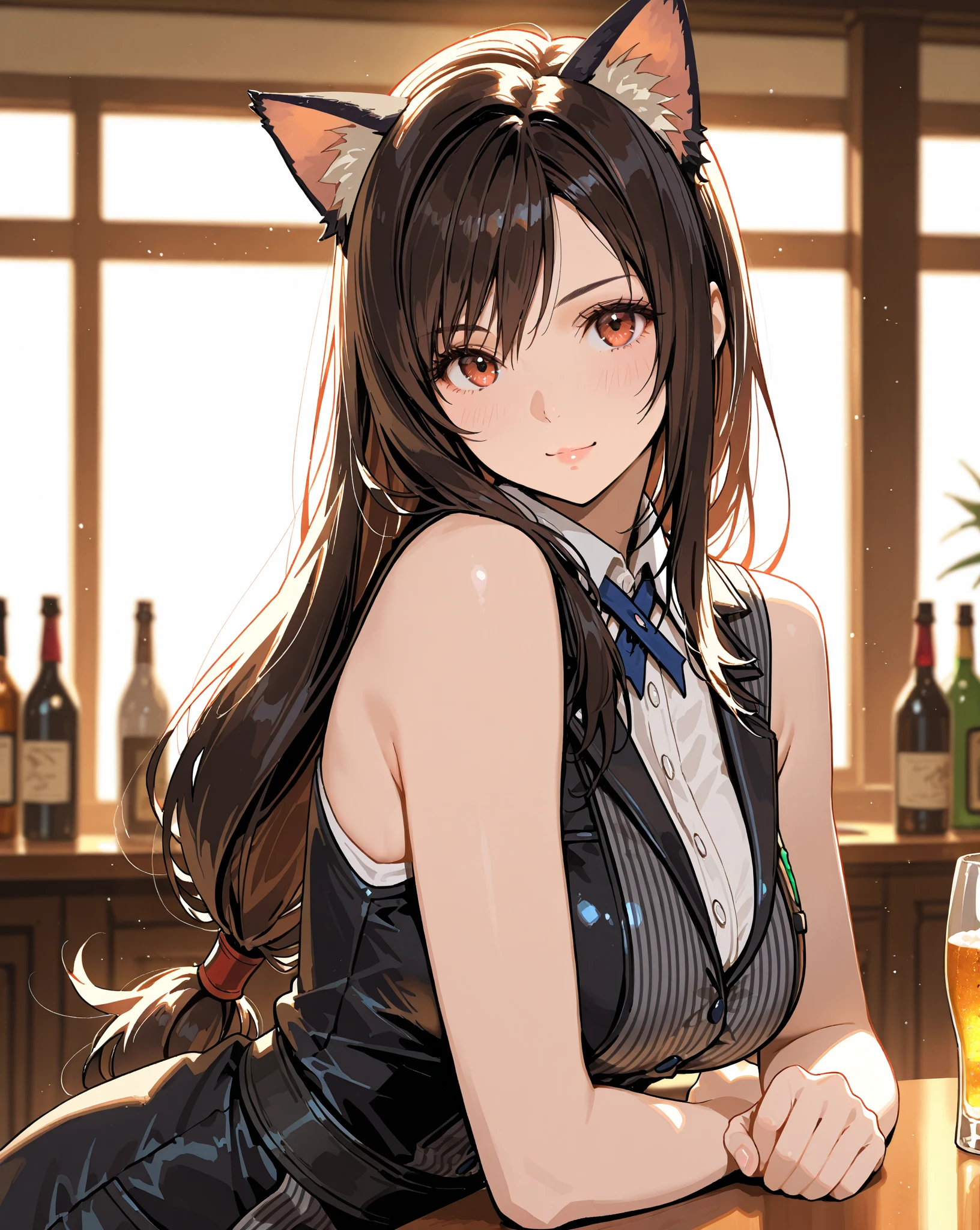Cowboy Shot, (Tabletop.highest quality).(Dynamic Angle). (Amazingly detailed CG paintings),(Perfect Image)、Comic Strip.shape.One Girl.Detailed face、Perfect Face.Delicate face、Textured skin、Black Hair.length、(Horse-eared girl)Horse-eared girl、((Beautiful Blue Eyes)).Delicate and beautiful eyes、The eyes are fine、Reflective eyes、Watery eye、smile.(Gazing at the audience:1.3).(My face got a little red:0.8)、8k wallpaper、Cowboy Shot、reflected light、Highest detail、Complex、Delicate background、Textured skin、Detailed skin、((Swimwear, 紫色のレースの付いたSwimwear)), Background bokeh
