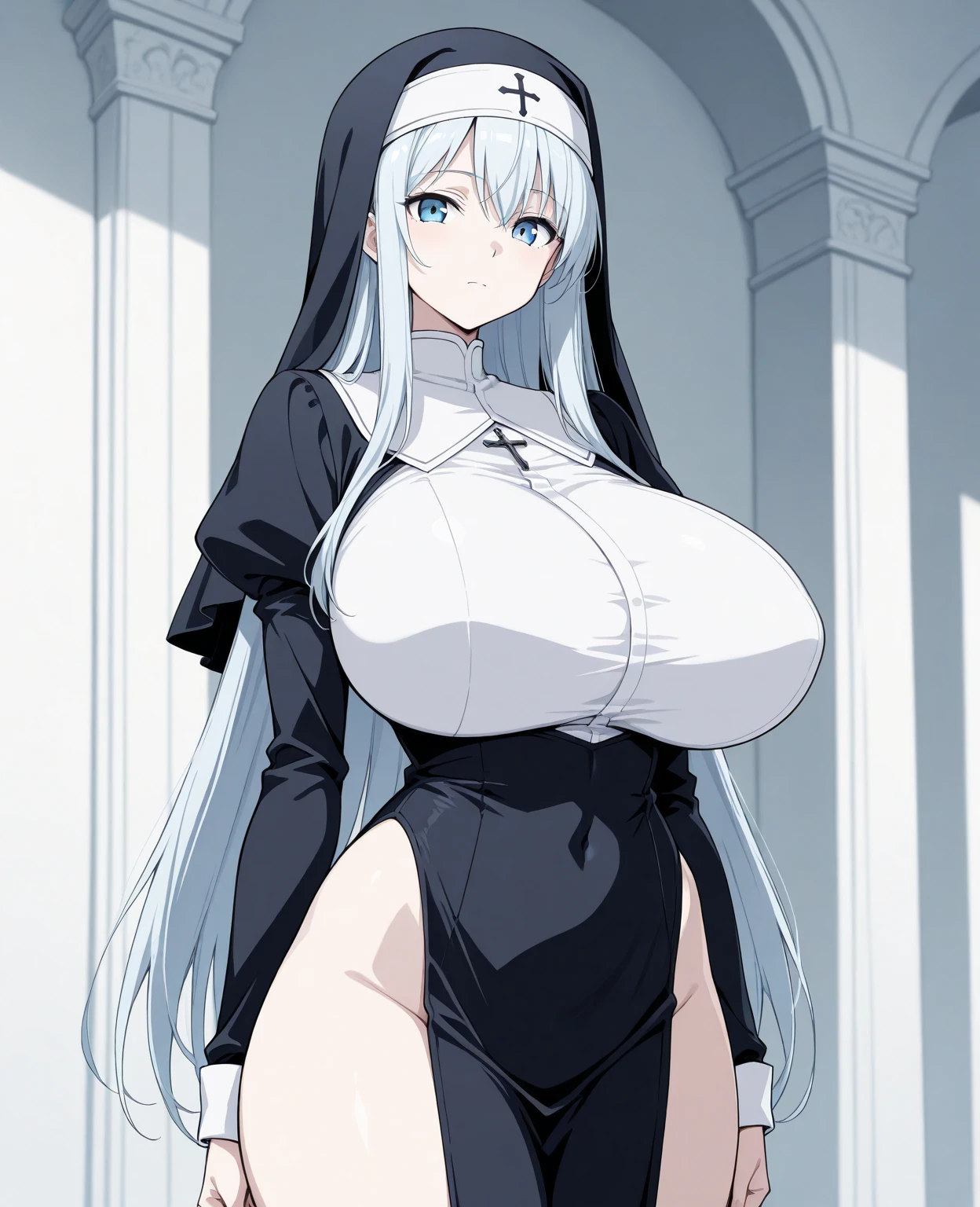 Highest quality++ High resolution++ Ultra-delicate++ 8k++ One young and beautiful woman Red eyes Beautiful white hair Medium Perm Cute Gentle Girl Cat ear Alluring nude cow print lingerie church Nun Cowgirl Cosplay Breast milk育児サービス A virgin killer with amazing charm and big Sexless Breast milk Breathtakingly beautiful Incest Rutted Face Chubby Big Breasts Huge breasts(大きく揺れるBig Breasts) Wedding dress Top view masterpiece Voluptuous body Pretty face Adult Women Mature Women, 魅惑的で卑猥なピチピチのWedding dressを着用し、She is wearing stockings and white thigh-high socks, She wears gloves, She has a condom in her hand, Mature mature woman face, Huge breasts, Huge thighs, Huge Ass, Voluptuous body, Good balance,At night on the bed, he invites her to have sex with him while holding a condom With her legs spread in an M-shape, her crotch is clearly visible with her lustful face as she spreads it to the left and right with both hands.