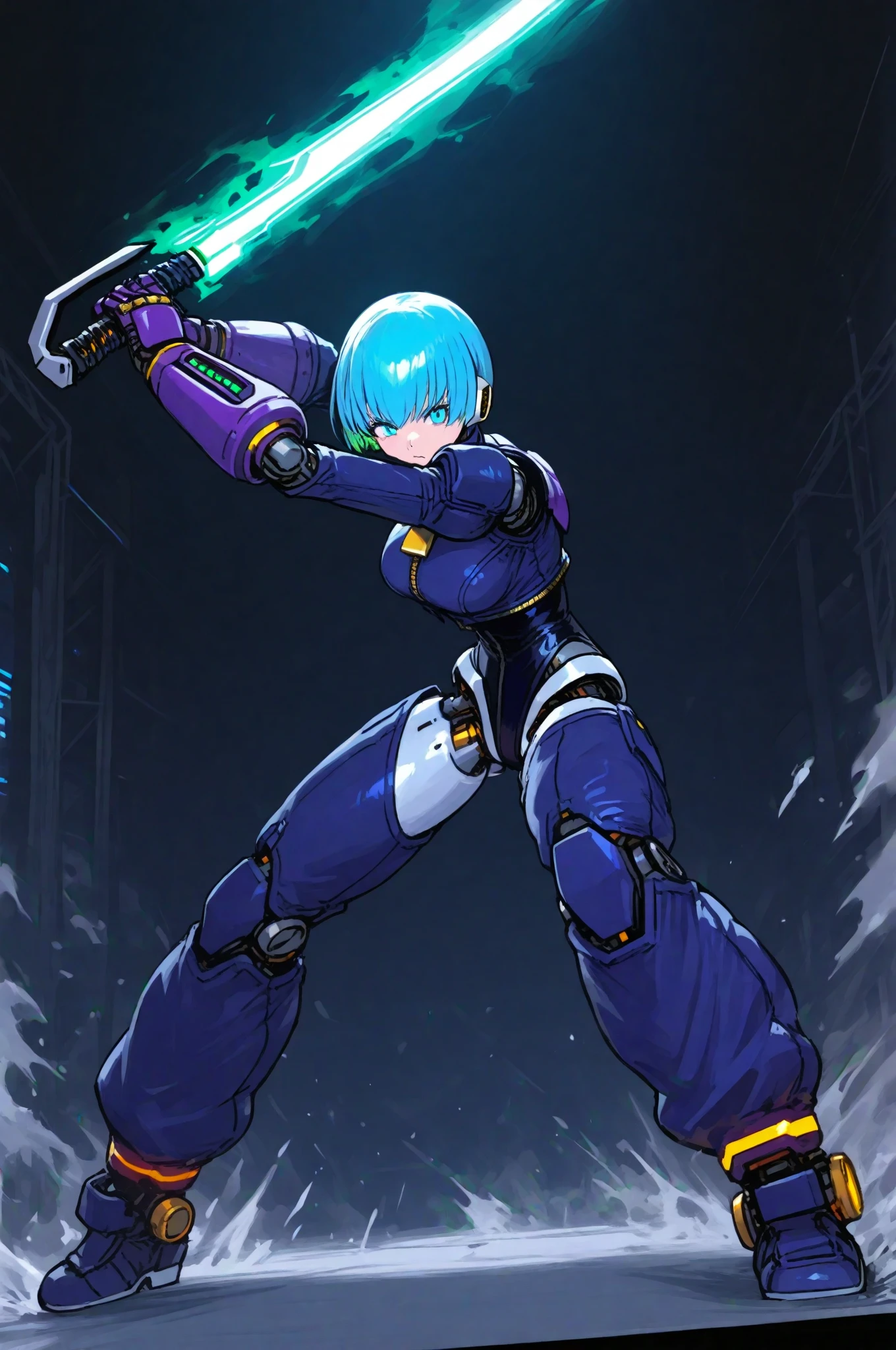 masterpiece, best quality, valkyrie (apex legends), cowboy shot, 1girl, solo, toned, blue sky, cloud, strapless dress, floating,