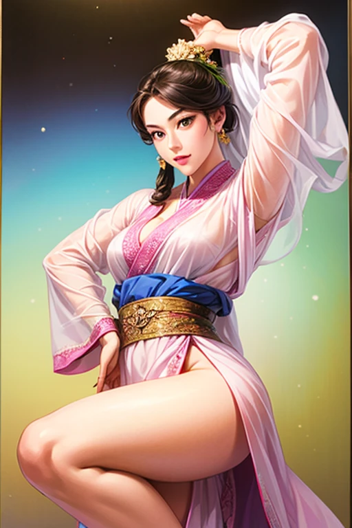 (best quality,ultra-detailed,realistic:1.37),(Korean:1.1)(beautiful detailed dress,adult,woman,detailed description),(beautiful detailed woman,beautiful Chinese background,exposed collarbone),(black eyes,natural eyes,realistic facial features,beautiful leg line),(sexy,full body photo,realistic body proportions,accurate eye ratio),(frontal photo,realistic and slender face), some nude, all nude, no cloth, nude pussy