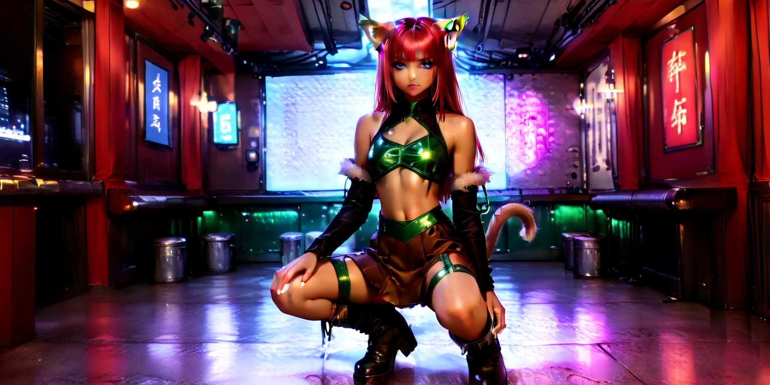 Hairy Woman Breasts Sexy Dog Face Dog Tail Big Dog Robotic Arms Metal Boot Cachicol Green Virtual Reality Glasses Cold Cover NSFW