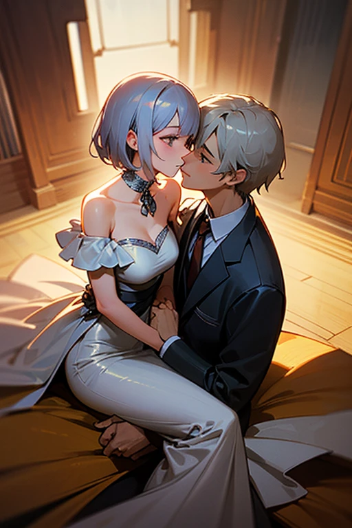 a father (he had been brainwashing by his second son,crossdressing,Sex with his second son every day, wear sexy Wedding lingerie,bride of his second son,have one's first night,,swear live as the wife of his second son for life) ,an empty abandoned church,in front of the confessional table