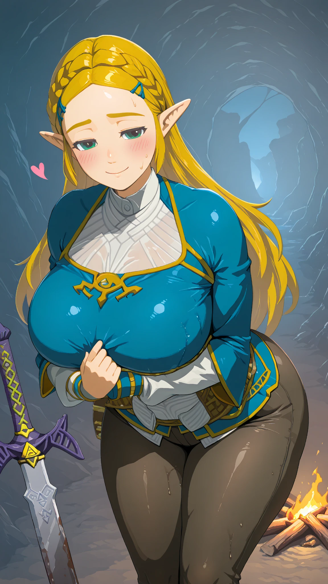 multiple futanari and 1 girl, 2 Zelda’s from breath of the wild and tears of the kingdom, slave mistress, dominatrix, Mature futanari and young woman having oral sex, futanari has huge breasts and huge erect penis, young woman with large breasts and wet vagina, Futanari holding girl under knees, spread legs, penis penetrating vagina from beneath girl, muscular futanari, futanari's fingers rubbing top of vagina, huge breasts, sex scene, girl being penetrated by futanari, girl bouncing on futanari penis, girls face pinned on wall, booty up, penetrated from behind, girl's eyes closed with mouth open, futanari penetrating girl while stimulating clit, excited face, sensual scene, NSFW, climax,