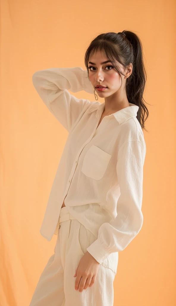a beautiful 19s young girl portrait, very beautiful, real
