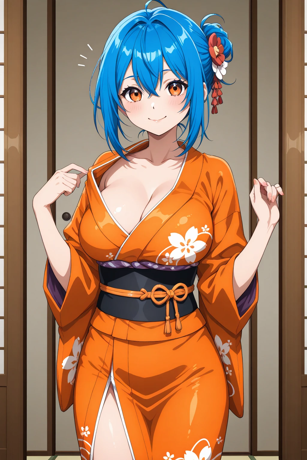 NSFW,masterpiece,Highest quality,High resolution,Super detailed,Sinon\(Sword Art Online\),yukata,Open clothes,hair ornaments, Hair Clip,(Ahegao),blush,Empty face,Inn at night,Shoji screen,tatami,futon,Girl sitting,Drunk,Intoxication,sake bottle,Sake cup,(Middle-aged men),(Body touch),Having her breasts fondled by a man,to kiss,Wet,Fingering,Spread your legs,((Squirting)),heart,(Falling into Pleasure)
