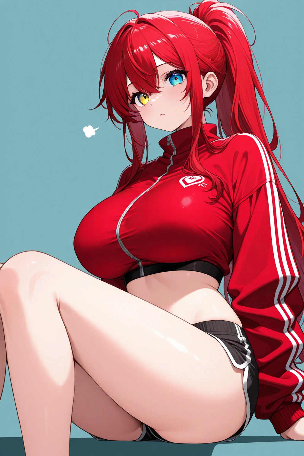 (masterpiece, 4k, best quality), photorealistic, cinematic, 1 girl, medium red hair, (((close up shot, front view, from above:1.5))), (((crouching))), perfect anatomy, curvaceous body, alluring, perfect eyes, detailed eyes, ((lips slightly parted:1.5)), medium-sized breasts, round ass, round legs, (((sweaty body))), sweaty skin, shiny skin, blushing, a determined female baseball pitcher, (((she wears a fitted and wet sleeveless team jersey with her last name 'Smith' on the back))), the jersey is paired with white baseball pants that have red piping down the sides, (((she wears a black glove on her left hand))), poised for a powerful pitch, her cap bears the team logo, casting a slight shadow over her focused eyes, behind her, the pitching mound rises, and in the distance, a sunlit stadium full of cheering fans sets the scene, extremely detailed Artgem, IG model, alena aenami and artgem, krenz cushart and artgem, artgem and atey ghailan