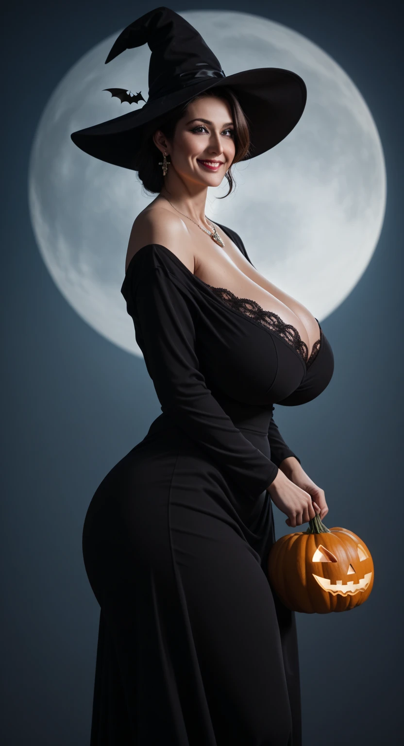 My friend's milf mom in her witch Halloween costume...