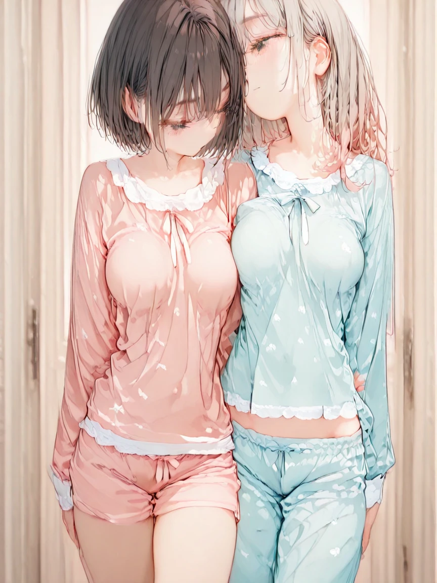 (((Frontal penis insertion pov))),(((Naked, she urinates and defecates in the toilet in front of her friends))),(((sometimes)) Deep kissing on a thick erect frankfurter sausage POV:1.2),((A plump and squishy lady:1.3)),((surprise!!:1.3)),(((Women's Lace Panties,((open crotch pantie)),transparent,Erotic lingerie,Big size,Open crotch underwear))),Highest quality、High resolution、Detailed Background、(Beautiful face in every detail:1.4)、,(((Sexy Lace Nightwear for Women,transparentなメッシュのlingerie,transparentなエロティックなポルノドレス,Long sleeve,lingerie,summer pajama))),(((A lively and playful scene in a Japanese kindergarten classroom filled with colorful toys and cheerful decorations. Two young girls, about 5 or , are standing on either side of a slightly shy boy of the same age. The boy, dressed in a simple shirt and shorts, looks a bit confused as the girls vie for his attention. One girl, with her hair tied in pigtails, is holding one of his hands, trying to lead him towards a play area filled with building blocks. The other girl, with short, bobbed hair, is gently tugging on his other hand, offering him a stuffed animal to play with. Both girls wear the typical kindergarten uniform, consisting of a cute smock and matching hat, and their expressions are a mix of determination and playful rivalry. The scene is lighthearted and innocent, capturing the charming dynamics of young children at play.)))