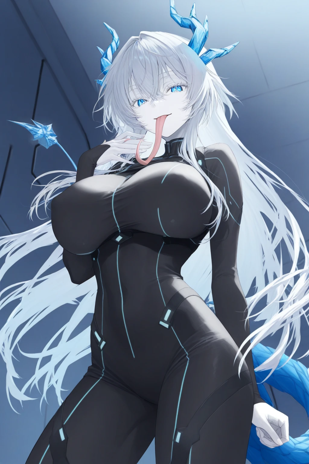 Blowjob, Cum in Mouth, Handjob, Pussy Juice, White Hair, Blue Eyes, 17 Year Old Girl, Wearing Sweater, Erect Nipples, Masturbation