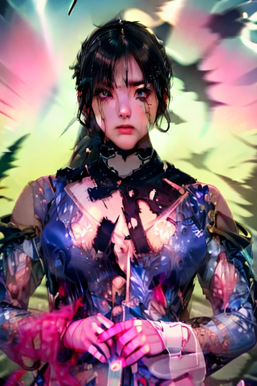 (Large glowing blue pentagram)、Black feathers dancing inside、Dark Image、(((Blue rose in front of the screen、Black Rose、Broken glass pieces scattering)))、The left hand points to the sky、Face turned slightly upwards、Heavenly Pose、Ultra-low angle、(((Angle))、temple、Night Sky、可愛い少女
Ultra-high resolution、Ultra-high resolution、Ultra-precise、masterpiece、