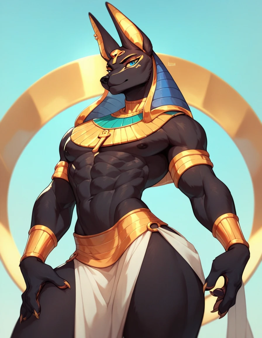 Anubis，male，nakeness，Naked，Naked，（huge genitalia：1.4）