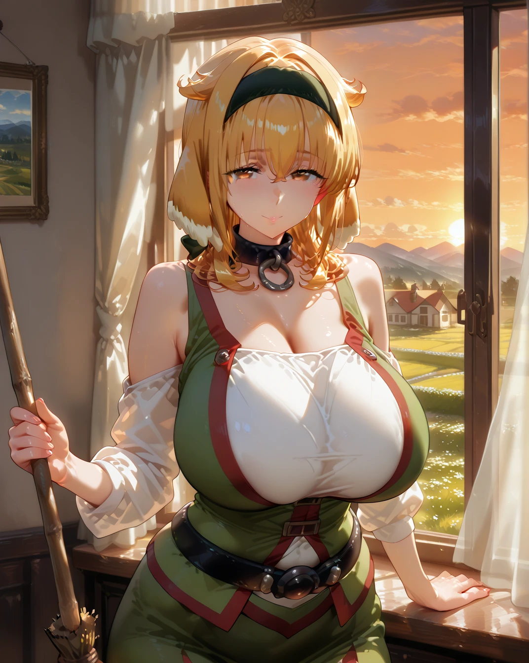masterpiece, absurdres, best quality, ultra detailed, high Resolution, detailed illustration, bright colour, (extremely beautiful detailed face and eyes, Delicate beautiful face, 1 girl, cute face:1.3), (magenta eyes:1.1), sparkling eyes, big eyes, medium breasts, (perky breasts:1.1), (pointy breasts:1.1), medium hips, glamorous body, white skin, BREAK, long bob cut, (blonde hair:0.8), messy hair, detailed hair, shiny hair, BREAK (undressed, red Dirndl:1.5), (cafe, SEX, vagina, Masturbation, Spread your legs:1.3), perfect lighting, (embarrassed:1.5), (ecstasy, vulgarity:1.5), (trembling:0.8), full body,
