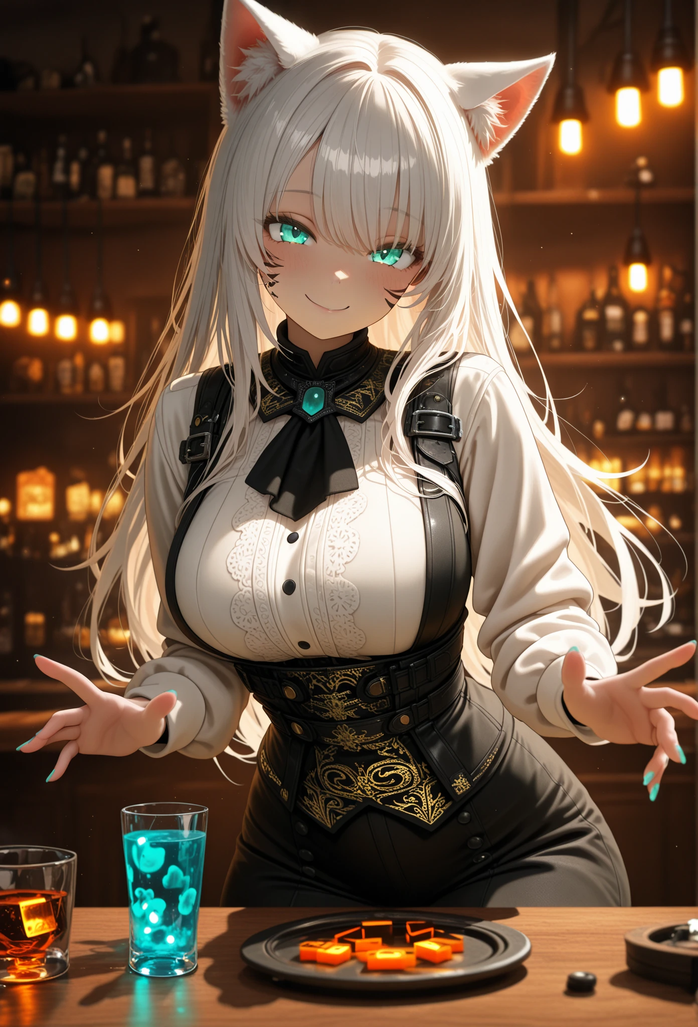 最high quality、best image quality、masterpiece、girl((20-year-old、 By becoming、vest bust、medium bust,wide open breast tea、shining eyes, blonde、long hair、thin,highest valley、ponytail、Very short shirt、short belly sports pants、cool pose、Please bring your smartphone、sweating、smile、forward leaning movement、diamond earrings、white gloves、cute pose)),high quality、beautiful art、background((casino))、Flight、debris flies、Depth of written boundary、movie、visual art、perfect art、8k,genuine、