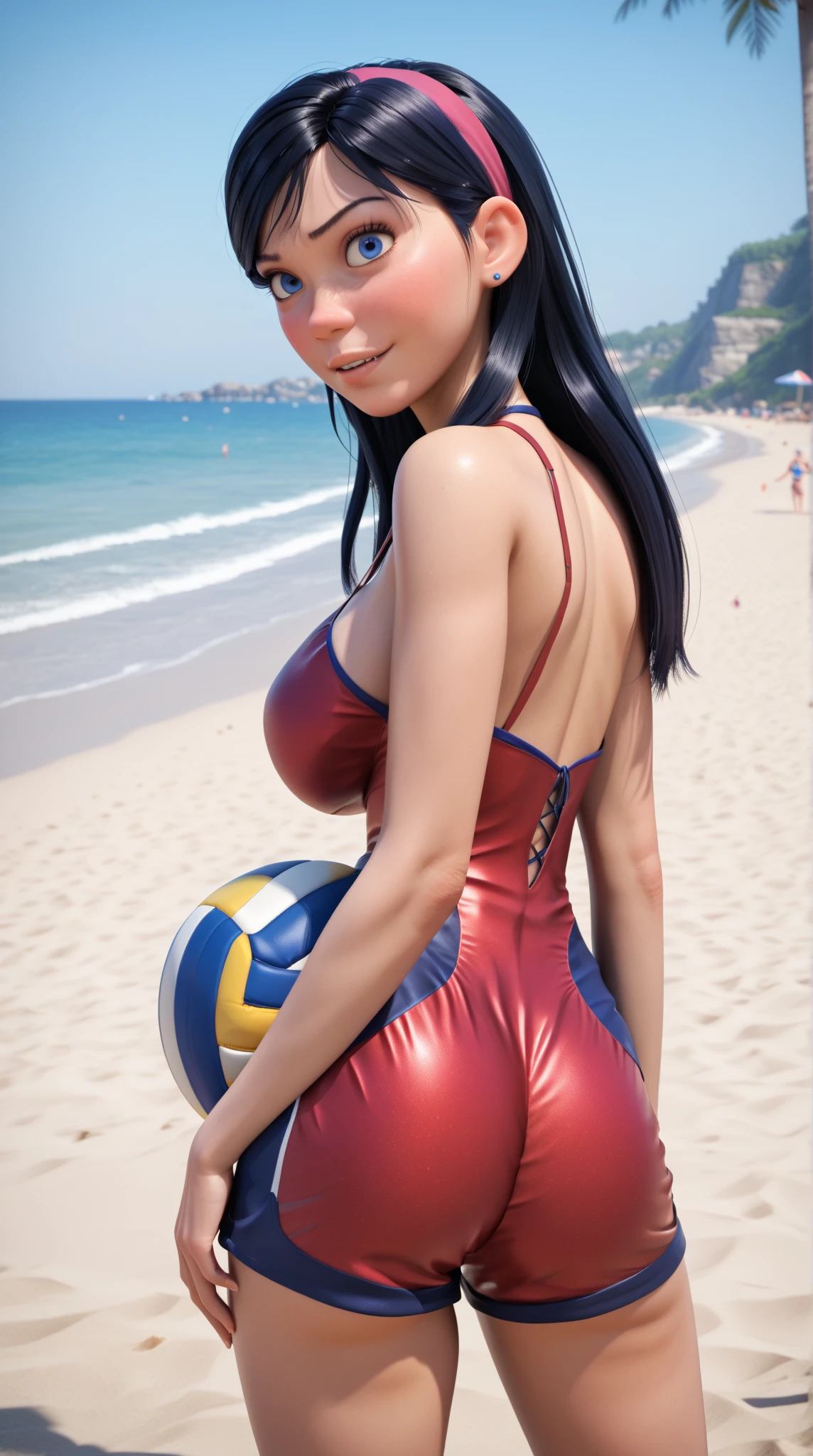 Rose from Brawl Stars in a swimsuit