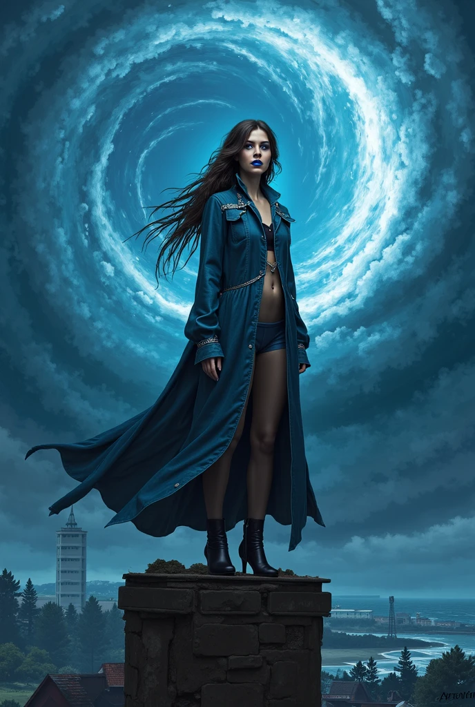 Surrealism, God's Sky, God's Power, God's Realm, clouds, Celestial Fire, powers, ilm, Fire Bolts, rivers of water, Water Falls, forst, Cedars, Highest Power, Photorealistic Nature, Beauthfull, Blue Thunder, fire azul, Realistic fire azul, realistic thunder, electrical screws, realistic detailed 8k, Realistic 16K detail, hard, Detailed realistic color, Detailed realistic thunder, fire azul Realistic 8K, Cores photorrealistic 8K, 8K detailed colors, Nitidez photorrealistic 8K, ULTRAHD Photorealism, Divine fire azul, Divine Electric Blue Thunder, Sombras photorrealistics 8K, Textura photorrealistic, naturals, heavens, heavenly, sky night, céu de Beauthfull, the night, majestic, majestic Sky, naturalsmente chic, thunders, Sky thunders, Divine thunder, linda, doradas, starlight, Heavenly Bolts, villany azul, Blue Screws, Rendering, photorrealistic, ultra high definition, 4K, detailed textures, thunder, detailed shadows, detailed colors, naturals linda, Great Divine, detailed contrast, realistic contrast, high resolution, detailed colors, realistic detailed 16K, 8K high definition, detailed contrast, realistic contrast, high resolution, detailed colors, fire, villany, realistic detailed, Fêmea naturals, 
elegant woman, Dressed woman, Woman's Long Dress, Woman in Robe, Veste chic, Decent Clothing, decency, Discreet Woman, respectable, ful dressed Longo, long sleeves, Long Robes, ful dressed, Female boots, Woman's Beauty Face, Woman's Face, Woman of Heavens, Beauthfull, chic, 