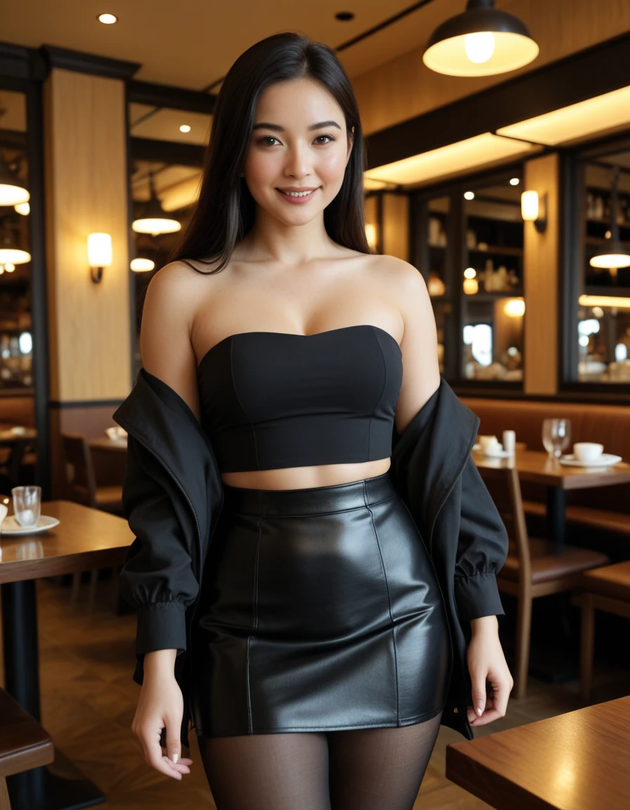 Young Thai woman, Fit physique, fitness physique, portant de la lingerie noire sexy, watch on the canapé, les jambes ouvertes, corps sexy, (8K), (best quality), (chef-d&#39;artwork:1.3), (Realistic), (photorealistic:1.34), Ultra-detailed, [Beautiful detailed eyes], (sourire), (sourire), (beautiful detailed nose), [cheveux blonds très longs], (haut court), lingerie noire, (superbes seins taille normale), (gros plan), profondeur de champ, full body view, sitting on the sofa, legs spread, montrant l&#39;entrejambe, pieds en l'air