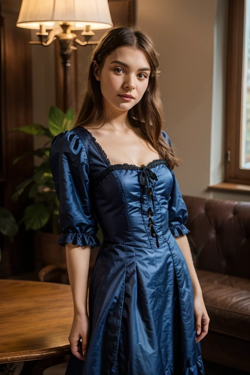 A beautiful introverted European 15 years old girl wearing a short corset dress, legs, high detail face, high detail skin, small size breasts, 8k, HDR, high resolution, photo-realistic, cinematic lighting, depth of field, bokeh, rim lighting, backlit, cool colours, night