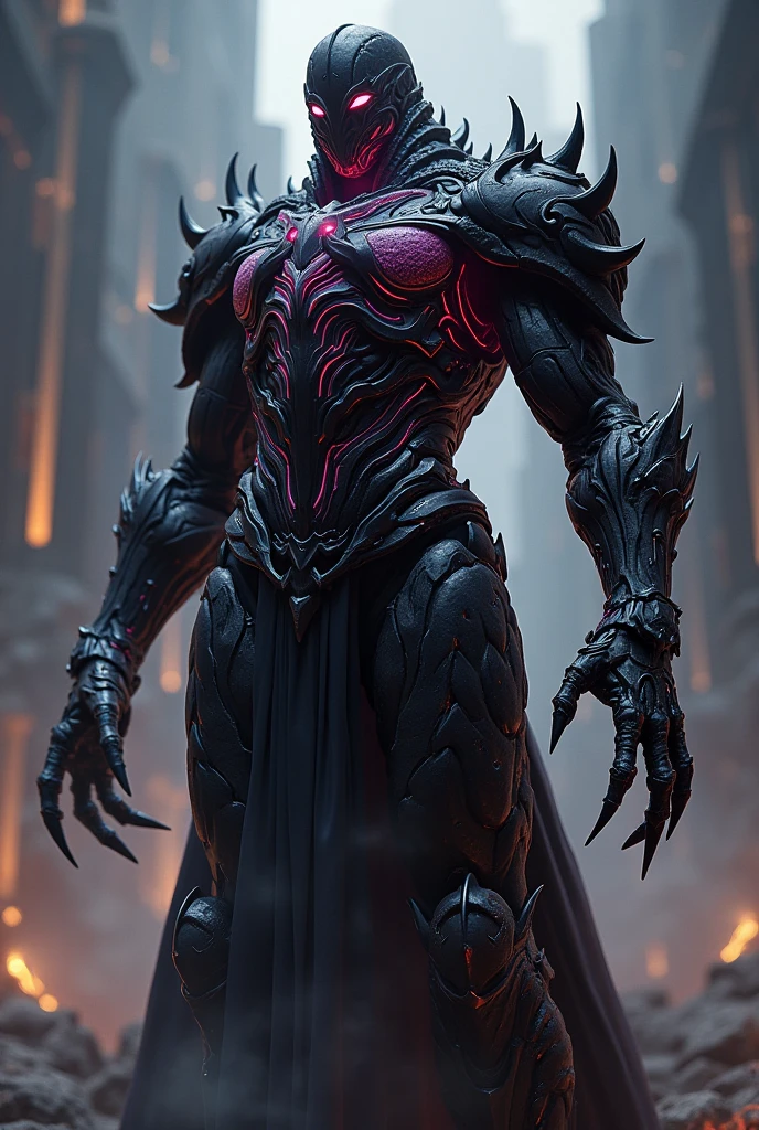 (draconic alien biomechanical succubus with carnage & witchblade physique:1.5), (megan fox as a muscular alien draconic biomechanical demonic woman with flayed skin, gigantic horns, & necrotic metallic muscle:1.5), (witchblade muscular anatomy:1.25), (perfect fingers:1.25), ((wide shoulders & upper body:1.25)), (very skinny legs:1), (huge muscular arms:1.25), (ten pack abs:1.25), (full body view:1.25), choker, detailed eyes, (looking at viewer), (smile:1.25), (blank dark background:1.25), in the art style of H.P. Giger, (beautiful girl face:1.25)