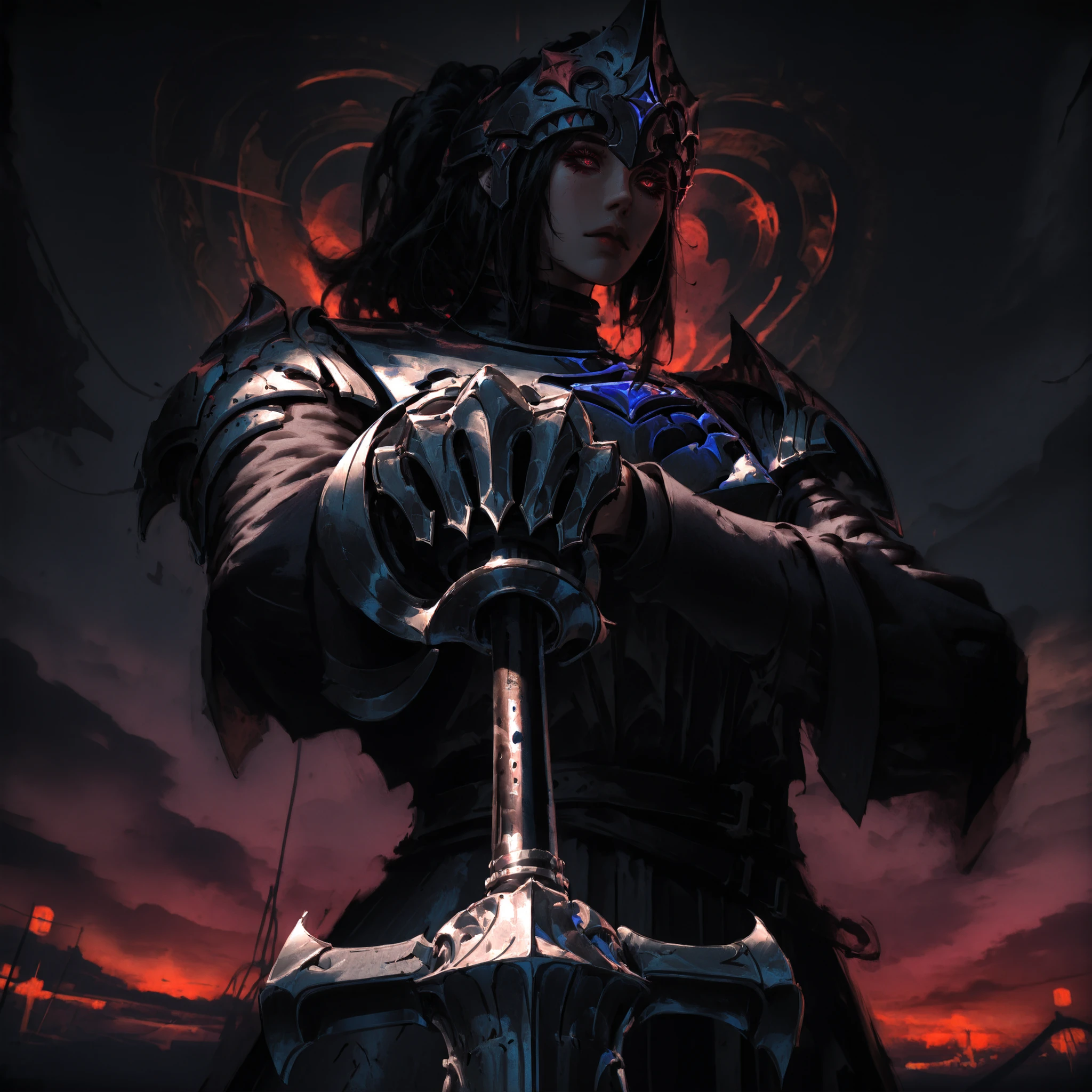 artist: wlop, masterpiece, best quality, illustration,( a young vampire with tan pale skin), medium length wavy black hair , dark red eyes, detailed face, wearing gray and white outfit, wearing noble vampire combat outfit in gray and white , metal armor chestplate heart protector, wearing light armor , fantasy, perfect anatomy, detailed, lighting, colorful, muscular body, fit body, toned body , ideal ratio body proportions , short , Realistic Shadows, detailed face, detailed eyes, epic, highly detailed, illustration style background, cinematic background, cinematic lighting, detailed eyes, Official Art, face focus, eye focus, high resolution, cinematic, perspective, night , scenery background, pose, 8k, landscape, (official art), (scenography), (the Extremely Detailed CG Unity 8K Wallpapers), perfect anatomy, detailxl, SoulFightersStyle-IL.V1.0, SoulFightersStyleSplashArt-IL.V1.0, standing pose, holding rapier with blue gemstone on hilt , blue gemstone on head armor,