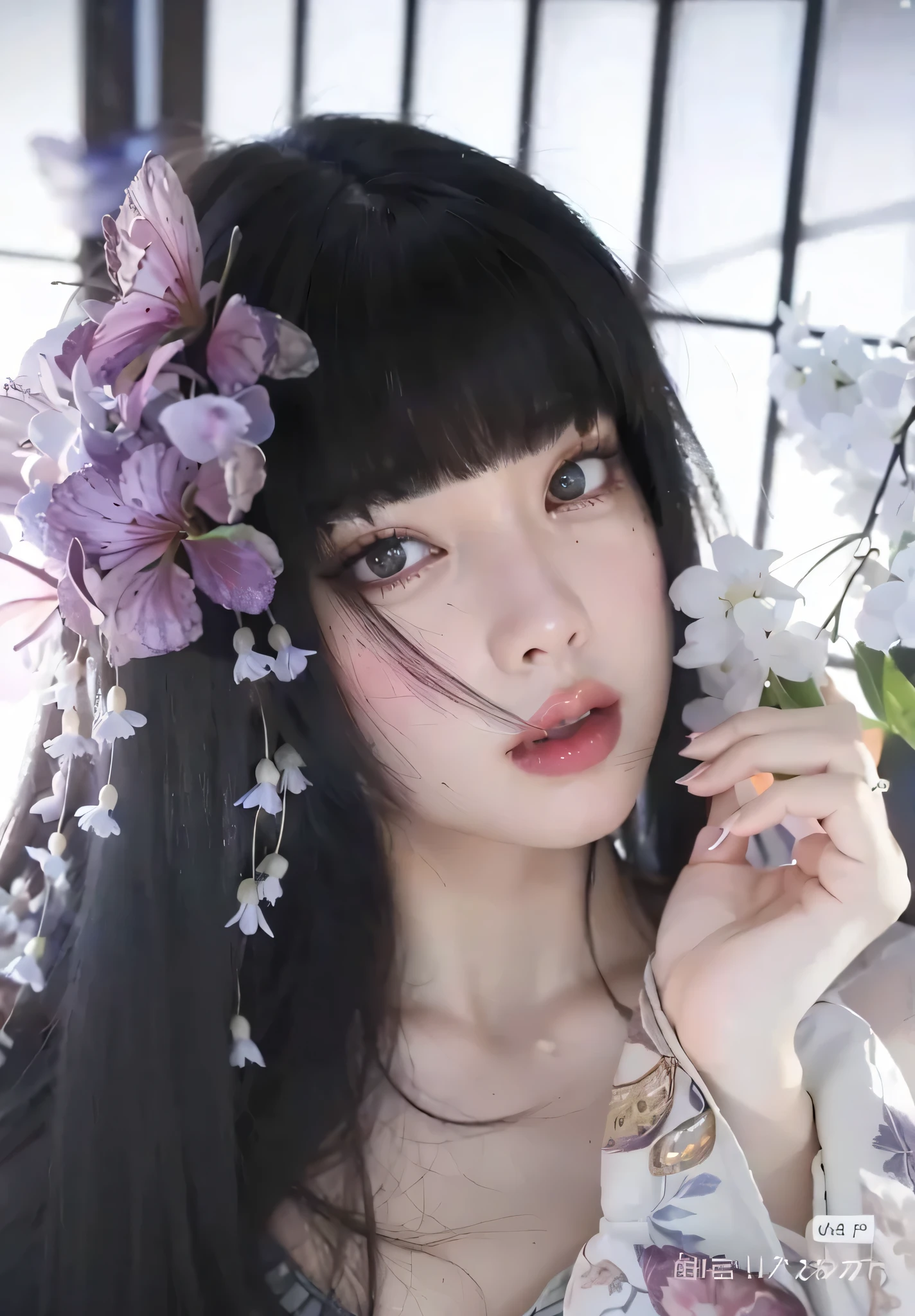 natty, natty kiss of life, big and voluptuous breasts, almond eyes, detailed portrait, beautiful woman, photorealistic, hyper-realistic, masterpiece, sharp focus, physically-based rendering, 8k, intricate details, alluring expression, soft skin, flowing hair, elegant pose, dramatic lighting, ethereal atmosphere, fantasy setting, magical aura, oil painting