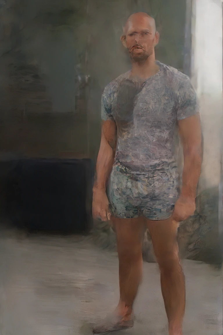 henry cavill, Kale, With Gowdy's excessively large muscles , with hairy armpits, hairy chest, Inflated arms, stands in the room, in full height, in underpants .
Award-winning professional photography (1male:1.3) emerald-eyed satyr with a masculine curly shaggy haircut and friendly lamb chops shaving in Rust Red, He's excited about the programmer, walking to the camera with a confident tread in World War II, submarine, Narrow interior, Marine Equipment, Sonar, A sense of isolation ,(Epic scene:1.3),Ultra-detailed character with a perfect face,detailed skin,(Ultra-spicy:1.3),(Masterpiece:1.1),Best Quality,(Photorealistic:1.2),ultra realisic,Realistic super-detailed character,Flawless 4K quality, Author: Mary Ellen Mark Natural Sunlight, Camera angle, Dutch corner and very wide plan, a gorgeous,imperceptible detail,intricate design, (Impeccable facial quality:1.5) Hyper-detailed complex, insanely detailed, detailed clothes, detailed skin, Detailed body, , 1male, Realistic lights, realistic shadows, Professional Photography 
Excessively wide inflated body,