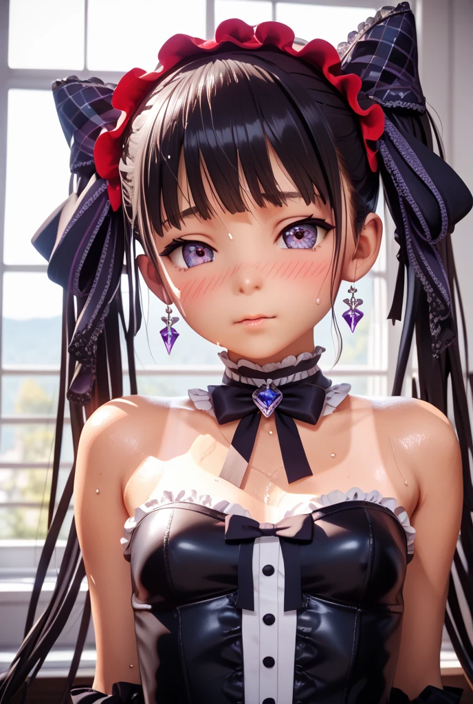 1girl, pretty, wicked smile, hot, sexy, expressive face, expressive eyes, sex, blushing, lewd, innocent expression, full lips. looking at the viewer, posing for a picture, legs open, small breasts, small hips, small waist, loli, young girl (best quality) (best detail) teen girl, teasing expression, pouting.