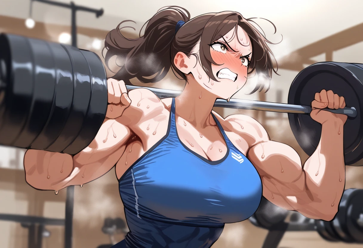 Female model big breats . Gym