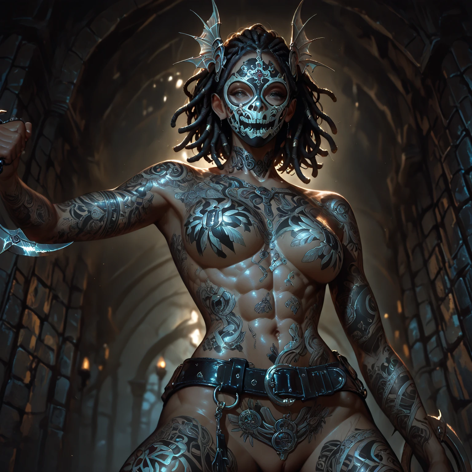 Twi'lek; Naked; Small Breasts; Detailed Face; Seductive Smile; Purple skin