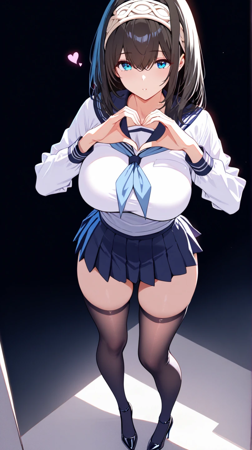 masterpiece, best quality, beautiful art, high resolution, well formed hands, body and fingers, 1 woman, solo, Black Hanekawa, cat ears and cat tail, grown up, adult, she wears a police officer hat, big breasted, cleavage full body, gorgeous legs and thighs, wearing sexy black lingerie sexy and skimpy lingerie, black bra, black underwear, she is interrogating the viewer, looking at it, acting tough and cocky, sexy police officer, bouncing breasts, smiling joyfully and brightly, city at night with full moon