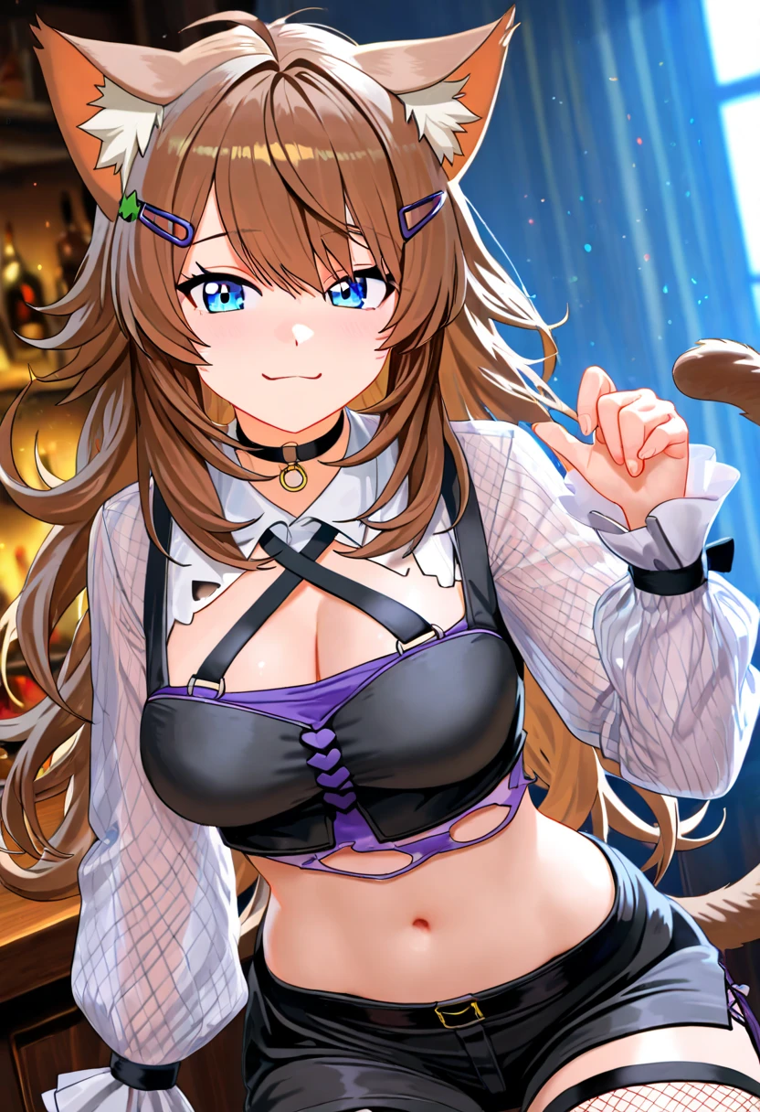 MLTD bg style, (best quality, 8K, masterpiece, HDR, ultra detailed:1.2), cinematic angle, (light particles, sparkle), lens flare, depth of field, bokeh, 
1girl, white gloves, open mouth, microphone, short puffy sleeves, glowstick, smile, petals, maid headdress, frills, blush, solo, stage, white thighhighs, belt, hair bow, hair ribbon, medium breasts, idol, upper teeth only, looking away, aqua bow, frilled skirt, hair ornament, frilled dress, audience, solo focus, concert, zettai ryouiki, spotlight, stage lights, shiny hair, looking afar, buckle, belt buckle, elbow gloves, wing collar, jewelry, petticoat, navel, NSFW 