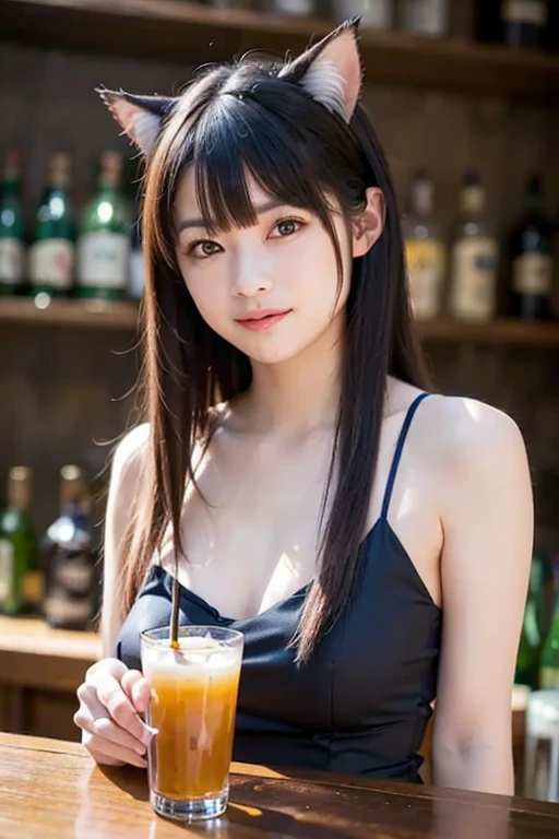 (4K), (Highest quality), (Best details), (Ultra-realistic), Bunny girl、Susukino、bar、sexy