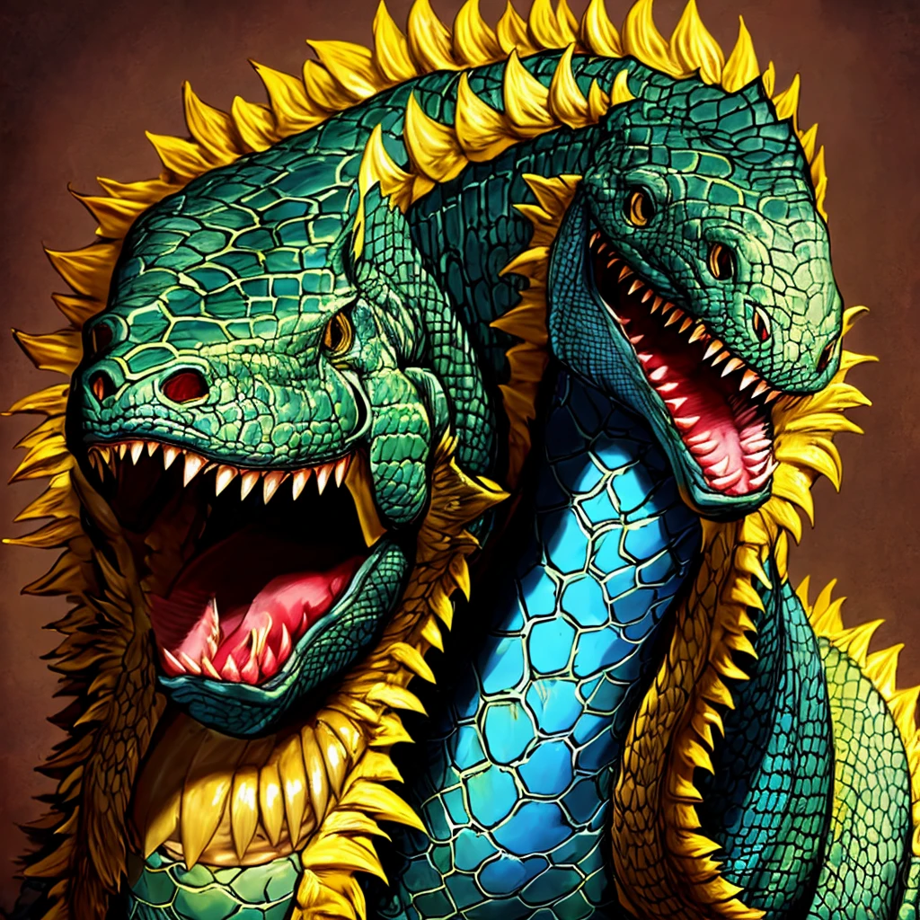 (Full body character concept、group)、Best illustrations、Best Quality、((((No humans)))), reptiles,, green body, Crocodile Man、Combat Stance、(Crocodile scales)、From below、(White background)