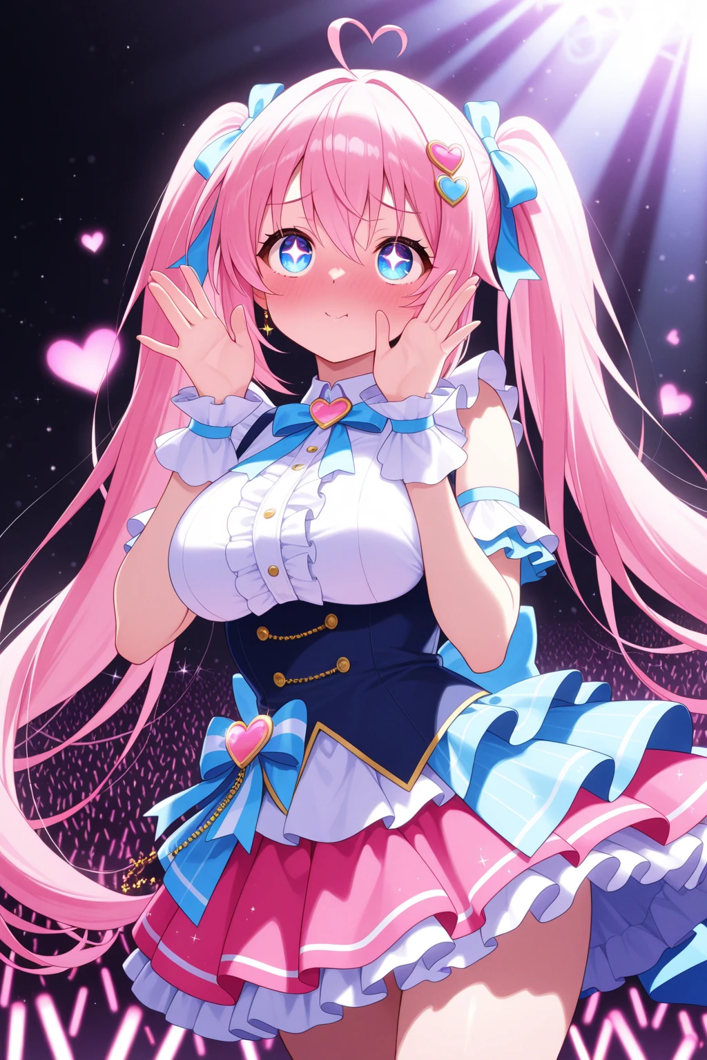 (solo,)((little girls)),(((children))),(( young body,)),(((Wet and see-through shiny glossy Magical girl costume))),climaxing and loosening expression, Semen is dripping from the crotch,They lift up their skirts with both hands and show off their crotches,Thigh-high socks,Heavy breathing,saliva, sweat,Rough breathing, sweaty body,Blushing, (((Sweaty and wet all over))),Sweaty body,(((love Juice dripping from her crotch))),(long pink hair),(collar,)idol cutie hairstyle,open mouth,Smile,(Seducing with a sexy pose,)gigantic breast,, , young body,