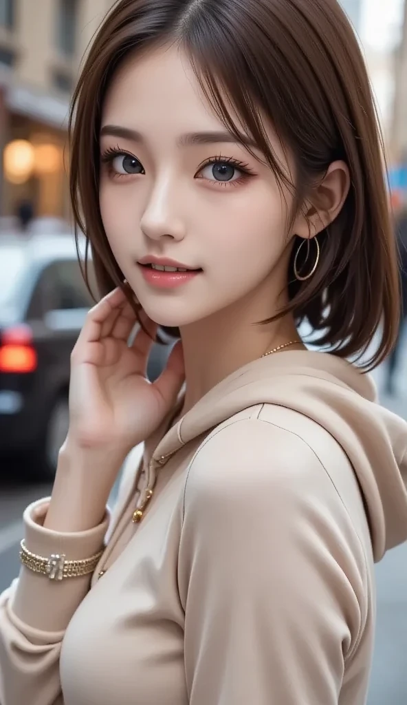 ((top-quality、​masterpiece:1.3))、、1 female:2.0、Colossal tits:1.3、Slender body type:1.1、Toned abs、Brown hair、short-cut、Detailed lips、detailedeyes、二重まぶた、blue eyess、wide Shots、(Raw photography、top-quality)、(realisitic、Photorealsitic:1.3)、top-quality、​masterpiece、extremely delicate and beautiful、extremely details CG、 absurderes、A smile、Erotic face、frontage、Fours、Slouched、Nokezoru、Bath、Strong smile、model poses、Cute side shot of 31 year old +Shy + Gorgeous French-Albanian schoolgirl、god rays、Shot with AFGA Vista 400::2.0 、Photos of the atmosphere in the style of Eric Madigan Heck and Arthur Elgort、Laugh with your mouth wide open:2.0、a shower、Wet、Long pink hair、Red headdress、red highlights、Hair above one eye、verd s eyes、耳Nipple Ring、a choker、Neon Shirt、Open jacket、turtle necked sweater、against a wall、Brick wall、doodle、Dim lighting、alleyway、looking at the spectator、 ((Meaning、魅惑的、enticing))、((Cherry blossom background)))、((Japanese Temple Background)))、(((glow-in-the-dark background))