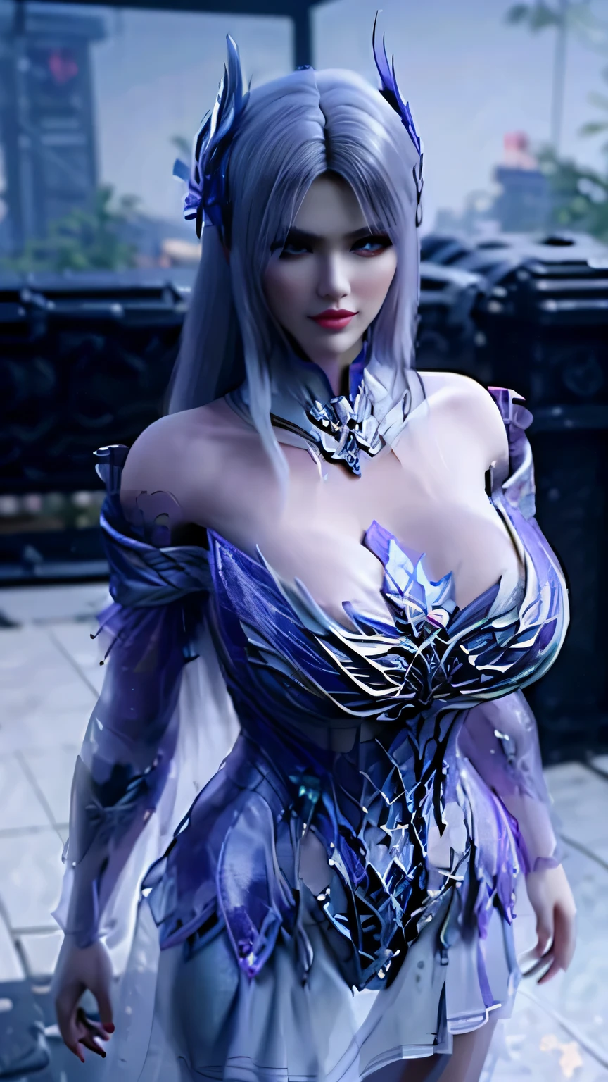 1 girl,(Valkyrie:1.2),Alice,(Wearing an ice crystal embellished dress:1.5),(Rose),go downstairs,jewelry,tattoo,at night, full_moon,(((red lips))), Lips slightly open, lustful smile, lustful, (((Sexy poses))),clavicle,charming figure,huge breasts,Charming cleavage,((8k, original photo, top quality, masterpiece), HD RAW color photos professional close-up photos, (actual, photorealism: 1.37), (best quality), (best shade),  ((erotic, Sexy, ultra high resolution, HD CG unified 8K wallpaper, Physically based rendering, movie lighting),